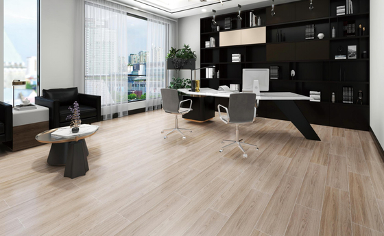 acheter Le mur intérieur d'école de bureau parquettent la résistance beige en céramique d'éraflure de la bande 20x100cm de tuiles en bois de porcelaine fabrication en ligne