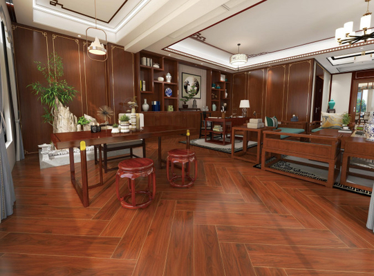 acheter Tuile antibactérienne de Brown Tan Indoor Soft Glazed Floor de bande de porcelaine en bois de Matt Wall Tile 20x100cm fabrication en ligne