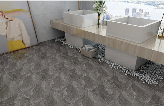 acheter Carreaux rustiques en céramique antibactérienne gris 400x400 mm Plancher intérieur fabrication en ligne