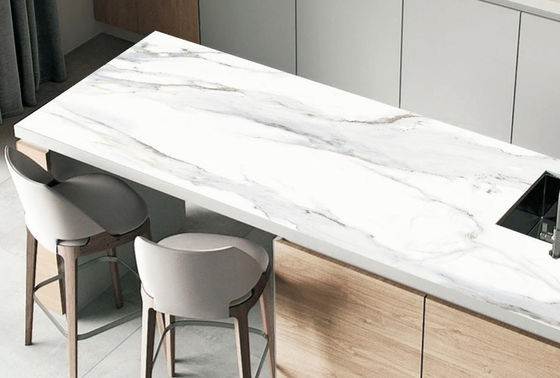 acheter Rideau en pierre sintrée blanche plaque 1600x3200x12 mm finition mate fabrication en ligne