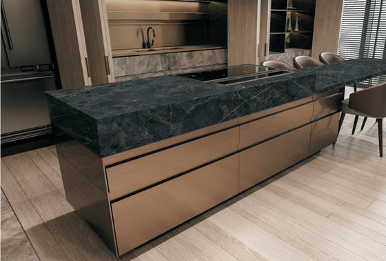 acheter Plaque de pierre sintrée noire 800x2600x12 mm Surface mate fabrication en ligne
