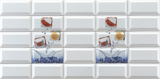 acheter Tomate Citron, Modèle de bloc de glace, Corps blanc moderne 225x152mm À l'intérieur du mur Carreaux de métro pour salle à manger et aquarium fabrication en ligne