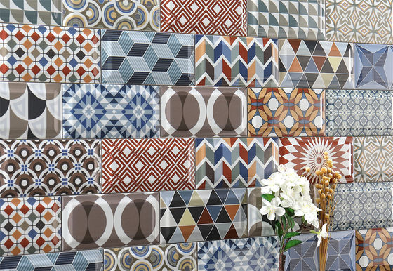 acheter Carreaux de mur en céramique modernes 75x152mm Multiples couleurs Corps blanc fabrication en ligne