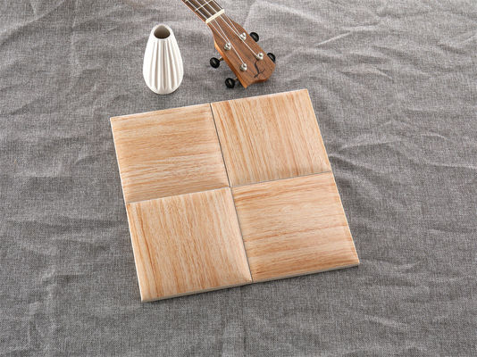 acheter Carreau mural imitation bois jaune clair 152x152mm corps blanc en argile fabrication en ligne