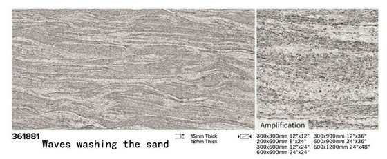 acheter Carreaux de sol en porcelaine grise 600x1200 mm résistant à l'usure du corps entier fabrication en ligne