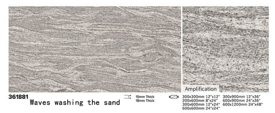 acheter Grise résistant à l'usure 1200x600x18 mm Carreaux de revêtement de sol en porcelaine fabrication en ligne