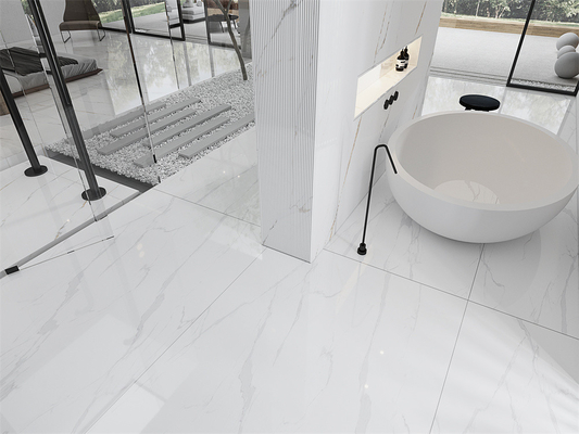 acheter Blanc 1420x2700mm Carrara Polissage des dalles de pierre sintrée pour salle de bains fabrication en ligne