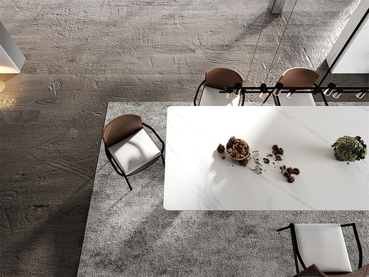 acheter Plancher intérieur 1420x2700mm Porcelaine Marbre des dalles Pour le projet Et SGS Blanc Porcelaine moderne Sinter Stone dalles Pour la rénovation fabrication en ligne