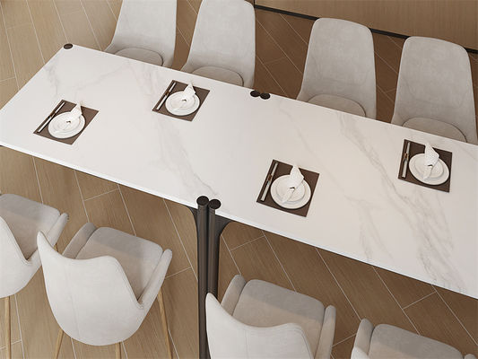 acheter Dalle en pierre frittée blanche mate 1420x2700mm Grade AAA fabrication en ligne
