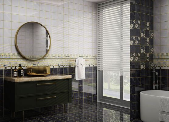 acheter 300x600 mm Carreaux de mur en céramique vintage Surface miroir gris foncé fabrication en ligne