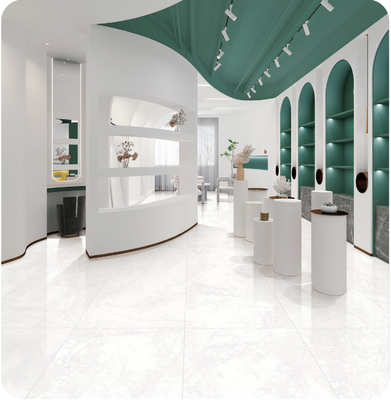 acheter Carreaux décoratifs SGS et plancher intérieur blanc 600x1200mm Carreaux de porcelaine doux vitré pour la conception fabrication en ligne
