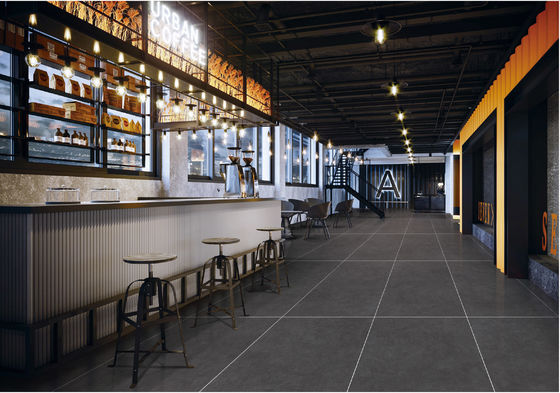 acheter Carrelage en porcelaine émaillée étoilée gris foncé 48x24 Antibactérien pour sol fabrication en ligne