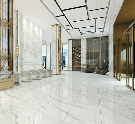acheter Plancher intérieur 900x1800x9mm Anti-dérapant Porcelaine blanche poli et vitrée Carreaux pour rénovation et décoration fabrication en ligne