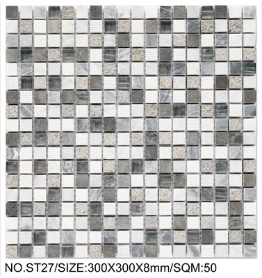 acheter Mosaïque carrée en pierre naturelle 300x300mm résistante à l'usure et aux taches pour la construction et les projets fabrication en ligne
