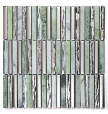 acheter Mosaïques en pierre naturelle pour mur intérieur, élégantes, 282x294mm, vertes, pour chambre et piscine fabrication en ligne