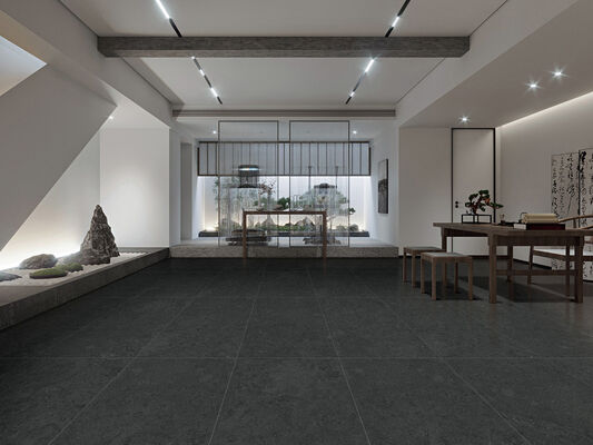 acheter Superbe carreaux de porcelaine noir 600x1200mm mat avec surface moulée fabrication en ligne
