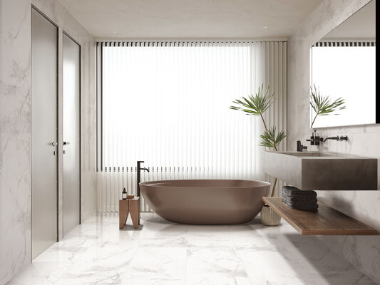 acheter Plancher intérieur élégant et écologique Carrara 600x1200mm Réplique Carreaux de porcelaine vitrée Pour salle à manger et salon fabrication en ligne