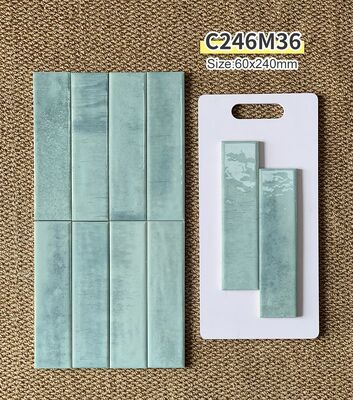 Acheter Carrelage mural décoratif blanc crème bleu gris élégant et rétro 60x240mm épaisseur 9mm brillant écologique pour salle à manger et projet fabrication en ligne