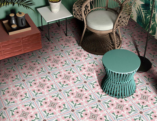 acheter Carreau de céramique rose vert 20x20cm pour salle de bain et cuisine fabrication en ligne