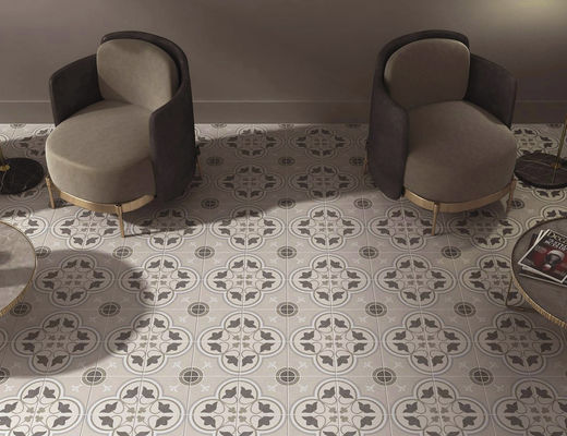 acheter Tuiles d'intérieur Gray Round Circle Ceramic de porcelaine d'ISO13006 D.C.A. 0.85cm 200x200mm fabrication en ligne