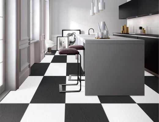 acheter La pleine porcelaine de corps de PRIMERA 9.5mm couvre de tuiles Matt Rough Black White Floor 600x600mm fabrication en ligne