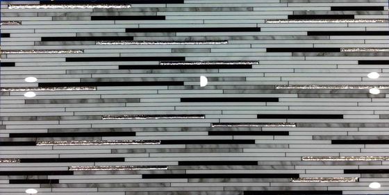 acheter Tuiles de modèle de fleur de 500SQM 9.5mm, ligne argentée d'or décorative de carrelages de 30x60cm fabrication en ligne