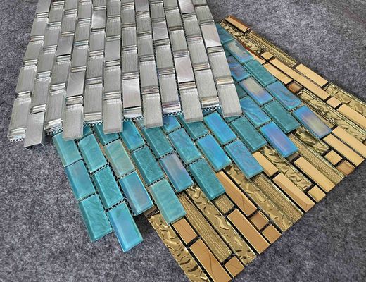 acheter Tuiles de mosaïque en verre de luxe de PRIMERA 8mm Ring Design Hotel Villa 300x300mm fabrication en ligne