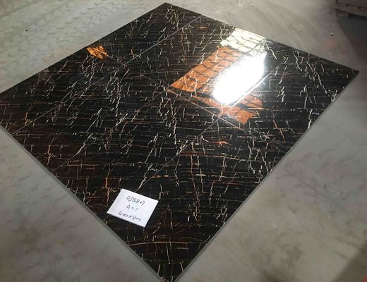 acheter 400x800mm ont poli les tuiles vitrées, ligne d'or de carrelages de mur de la porcelaine 6pcs/ctn de 7.8mm fabrication en ligne