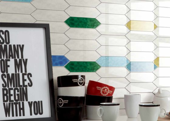 acheter Carreaux de mur en céramique à jet d'encre 3D brillants 75x300 mm Design moderne fabrication en ligne