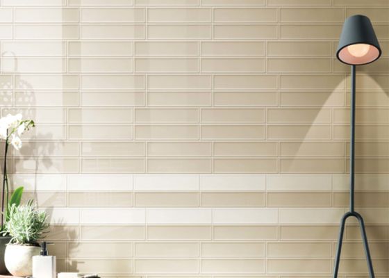 acheter Le mur de porcelaine de D.C.A. Famliy couvre de tuiles la couleur blanche et beige de 75x300mm fabrication en ligne