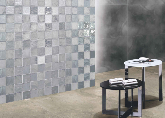 acheter Argenté brillant à l'intérieur du mur couvre de tuiles 75x150mm pour KTV Deco fabrication en ligne