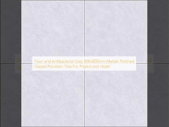 Carrelage en porcelaine émaillée polie marbre gris antibactérien 800x800mm pour projet et hôtel