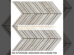 Mosaïque de piscine Grade AAA et Firebrick 305x305mm