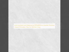 Résistant aux acides et imperméable à l'eau 800x800mm Marbre Polissé Porcelaine Glacée Carreaux Pour Cuisine Gris