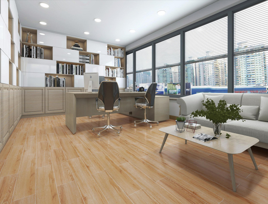 Le mur de Brown 15x90cm parquettent les carreaux de céramique en bois multicolores pour la décoration Primera de chambre à coucher inodore
