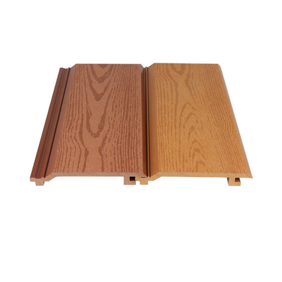 Panneau de revêtement composite en bois plastique imperméable à l'eau 145x20,5 mm Panneau de mur extérieur en WPC brun pour jardin