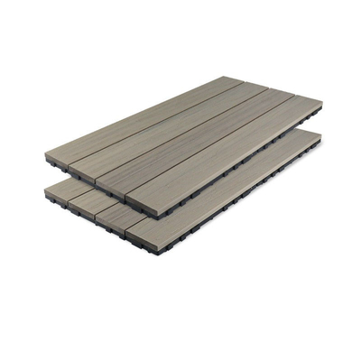 L'individu de conseils de Decking de la grille WPC de jardin a dédoublé le plancher piquant de boucle du gris WPC de plancher de 71x11mm