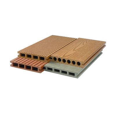 le panneau de plancher extérieur de conseils de Decking de 152x23mm WPC pour des matériaux de construction creusent la planche ronde de plancher de trou