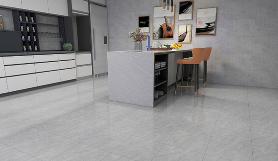 400x400mm Durable Marble Look Gris Carreaux de céramique rustique Pour la cuisine et de qualité AAA Carreaux de sol en brique de feu vitré mat Pour la salle à manger