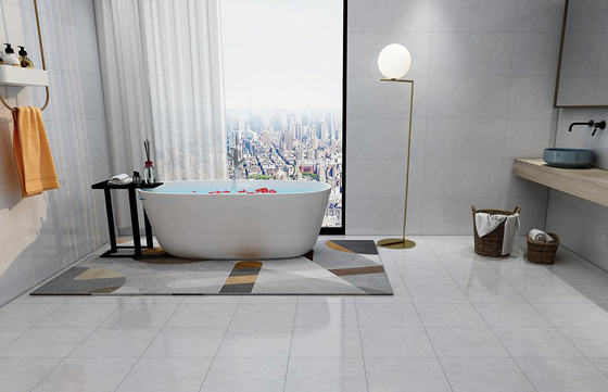 Carreaux rustiques en céramique en brique de feu pour salle de bain et plancher intérieur gris 400x400mm pour salle à manger
