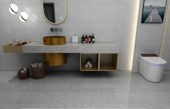 Carreaux rustiques en céramique vitrée mate pour salle de bain et gris 400x400mm carreaux de sol pour le salon