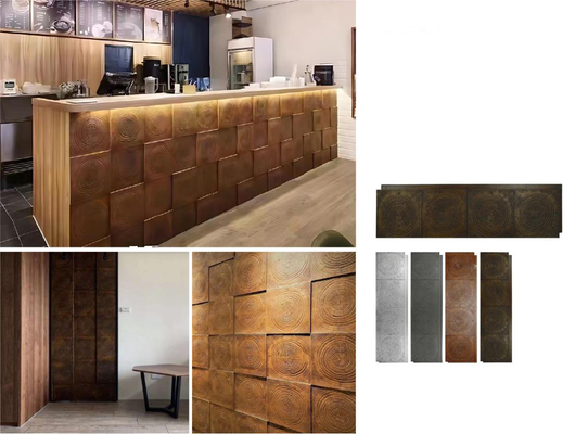 Ringe d'arbre Bois marron en pierre de culture brique 1160x300x30 mm étanche Bonne étanchéité