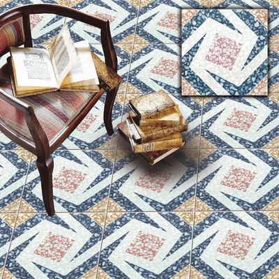 Marron et bleu antibactérien 250x250mm Carreaux céramiques rustiques durables et carreaux muraux pour salle de bain et salle à manger