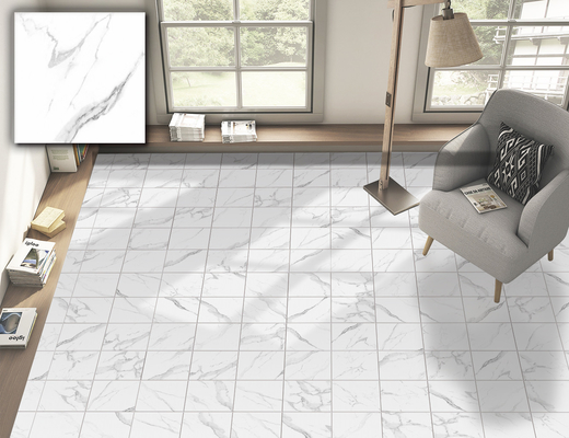 Carrara Blanc 250x250mm Carreaux de sol céramique rustique pour le salon et les carreaux de mur durables pour la décoration
