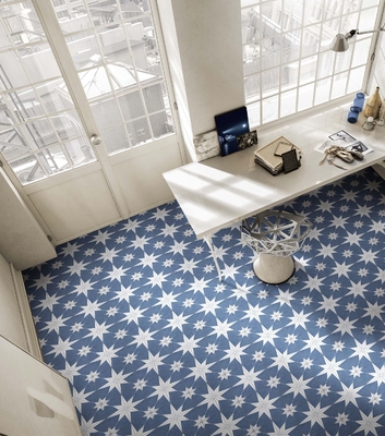Carreaux de sol en brique de 250x250 mm pour la cuisine et carreaux rustiques en céramique bleue pour la chambre à coucher