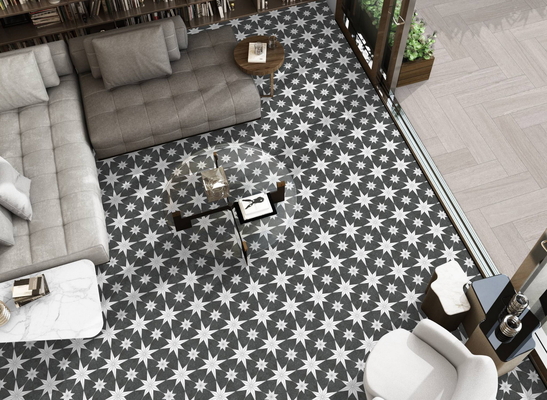 Carreaux de mur gris 250x250mm Carreaux rustiques en céramique pour le salon et carreaux de sol durables pour la salle à manger