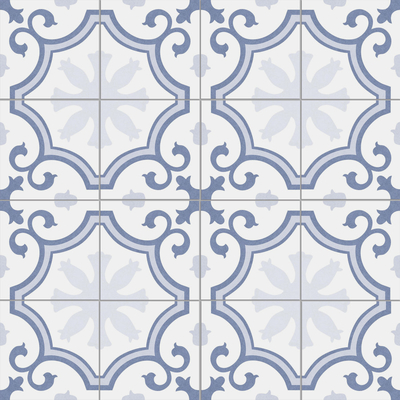 Bleu et blanc 250x250mm sol durable Carreaux céramiques rustiques pour le balcon et rétro Carreaux muraux pour la cuisine
