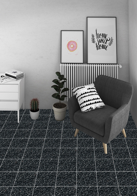 Carreaux de mur noirs durables de 250x250 mm pour le salon et le sol en céramique à 6% pour la décoration