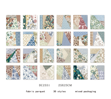 Carreaux de céramique rustique colorés pour sol intérieur de 250x250 mm