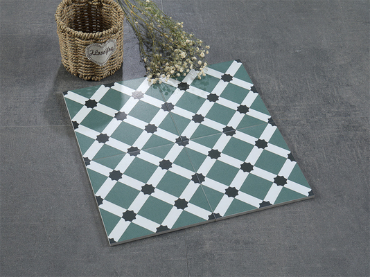 Carreaux rustiques en céramique résistants aux rayures de 200x200 mm pour le salon et carreaux de murs verts antidérapants pour l'hôtel
